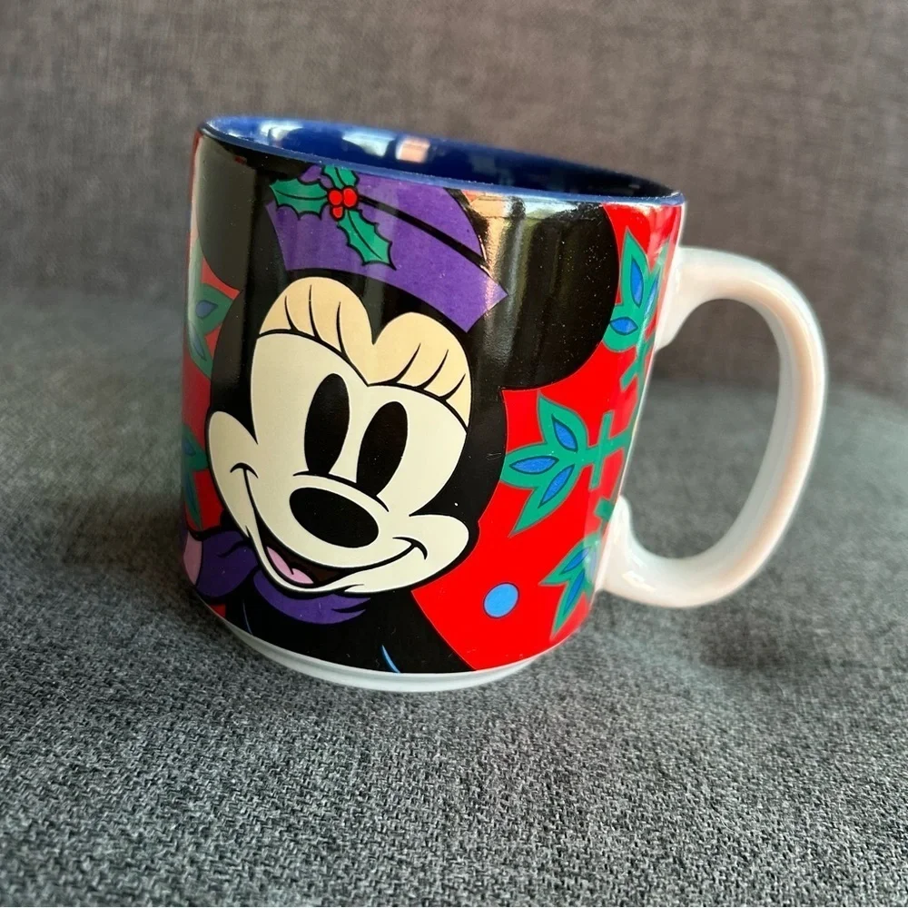 Disney Colorful Coffee Mug, Minnie Mouse, Red, Blue, 11 oz